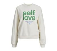 JACK & JONES Jxmimi RLX Ls Print Crew SWT, Blanc cassé, M Femme