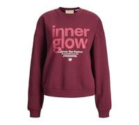 JACK & JONES Jxmimi RLX Ls Print Crew SWT, Bordeaux, XS Femme