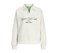 Jack & Jones Jxpallas RLX Ls Sweat-Shirt à col V Maillot de survêtement, Blanc De Blanc, XS Femme