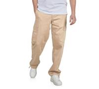 JACK & JONES Karl Thor Pantalon cargo stretch pour homme Coupe ample Avec poches Noir/beige/vert Tailles 30, 31, 32, 33, 34, 36, 38