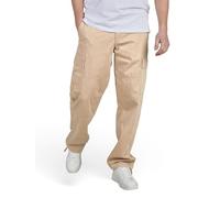 JACK & JONES Karl Thor Pantalon cargo stretch pour homme Coupe ample Avec poches Noir/beige/vert Tailles 30, 31, 32, 33, 34, 36, 38, Dune (12280782), 38W / 34L