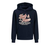 Jack & Jones Sweat-shirt enfant garçons JJELOGO SWEAT HOOD Marine 13 ans