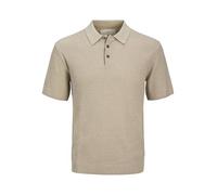 JACK & JONES Knit Jprcccooper Polo en Tricot SS Sn, Grège, S Hommes