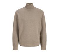 JACK & JONES Knit Roll Neck Jprblamilano Stitch Pull à col roulé, Grège, XL Homme