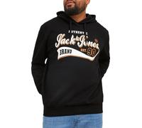 Jack & Jones Logo 2 Col Plus Size Sweat à capuche Noir 2XL Homme Noir 2XL