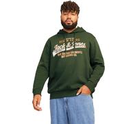 JACK&JONES PLUS Jjelogo Sweat à Capuche 2 col 24/25 Noos Pls Sweatshirt, Kaki, XXXXXXL Homme