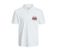 JACK & JONES Jjelogo Polo SS 2 Col Ss24 Sn Chemise à Manches Longues, Cloud Dancer, S Homme