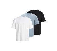 JACK & JONES Loose Tee SS Crew Neck 3pk MP Jjhugo Lot de 3 t-Shirts Amples à col Rond, Bleu céleste, XL Hommes