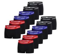 JACK & JONES Lot de 12 boxers pour homme Basic Trunks Boxer Stretch Sous-vêtements Style rétro Coton Tailles S M L XL XXL 3XL 4XL 5XL 6XL 7XL 8XL, Mélange de couleurs 3., L