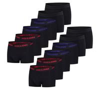 JACK & JONES Lot de 12 boxers pour homme Basic Trunks Boxer Stretch Sous-vêtements Style rétro Coton Tailles S M L XL XXL 3XL 4XL 5XL 6XL 7XL 8XL, 3XL