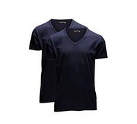 JACK & JONES Lot de 2 t-shirts à col en V pour homme, bleu, XXL