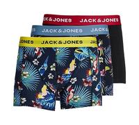 JACK & JONES Lot de 3 Shorts pour Homme - Grande Taille, Surf The Web/Black/Black, L