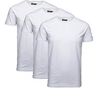 JACK & JONES Lot de 3 t-shirts basiques à col rond pour homme, Lot de 3 bonnets blancs sans filet à linge, L