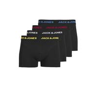 JACK & JONES Lot de 4 boxers pour homme - Caleçons confortables en coton - Sous-vêtements moulants avec stretch - Sous-vêtements respirants pour le quotidien et le sport, Noir , M