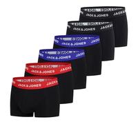 JACK & JONES Lot de 6 boxers basiques en coton pour homme, noir/rouge/vert/bleu/gris, taille S, M, L, XL, XXL, 3XL, Lot de 3, XX-Large