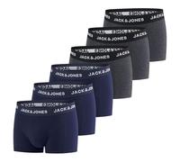 JACK & JONES Lot de 6 Boxers pour Homme - Basic Trunks - Boxer Stretch - Sous-vêtements Rétro - Shorts en Coton - Noir, Rouge, Vert, Bleu, Gris - Tailles S, M, L, XL, XXL, 3XL, 4XL, 5XL, 6XL, 7XL, 8XL