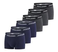 JACK & JONES Lot de 6 boxers pour homme, en coton, extensibles, style rétro, noir/rouge/vert/bleu/gris, tailles S/M/L/XL/XXL/3XL/4XL/5XL/6XL/7XL/8XL, Lot de 5, L