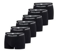 JACK & JONES Lot de 6 boxers pour homme, en coton, extensibles, style rétro, noir/rouge/vert/bleu/gris, tailles S/M/L/XL/XXL/3XL/4XL/5XL/6XL/7XL/8XL, 4XL