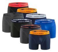 JACK & JONES Lot de 8 boxers pour homme - En coton - Confortables - Sous-vêtements moulants - Sous-vêtements élastiques pour tous les jours, Mélange de couleurs, S