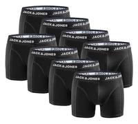 JACK & JONES Lot de 8 boxers pour homme - En coton - Confortables - Sous-vêtements moulants - Sous-vêtements élastiques pour tous les jours, Noir/blanc mélangé, M