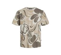 JACK & JONES Male All Over Print T-Shirt, Travertine, M Homme