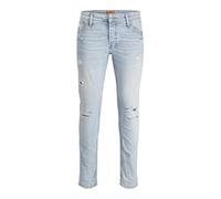 JACK & JONES Male Jjiglenn Jjoriginal CB 252 Slim Fit Jeans, Bleu Denim, 30W x 30L Homme
