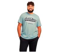 JACK & JONES Male Plus Size Logo T-Shirt, Bleu Chambray, 5XL Hommes