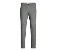 JACK & JONES Male Slim Fit Chino Hose Pantalon, Gris chiné/détail : Chevrons, 33W / 34L Homme
