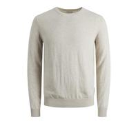 Jack & Jones Pull col rond Jjeemil en maille Noos homme Oatmeal mélangé M