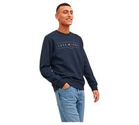 JACK & JONES Men's JJFLAG Sweat à col Rond pour Homme Bleu Marine Taille L, Blazer Bleu Marine., L