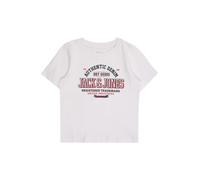 JACK&JONES JUNIOR Jjelogo Tee SS O-Neck 2 Col Ss25 Sn Mni T-Shirt, Blanc/imprimé : Blazer Bleu Marine + True Red, 116 Garçon