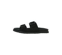 JACK & JONES Homme Leather Jfwvenice Sandales en Cuir, Noir, 46 EU