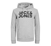 JACK & JONES NOS Jjecorp Logo Sweat Hood Noos, Sweat-Shirt À Capuche Homme, Gris (Light Grey MelangeGrau), X-Large
