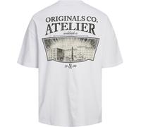 JACK&JONES ORIGINALS JORSANTORINI GRAPHIC TEE SS CREW NE Bright White M