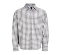 JACK & JONES Oversized Check Ls Jormeadows T-Shirt à Carreaux surdimensionné Taille L, Acajou, XL Hommes