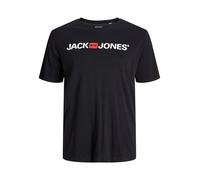 Jack & Jones Pack 2 T-Shirts Grande Taille Col Rond Imprimer Design Logo Surdimensionné, Noir (Black), XXXXXXXXL