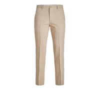 Jack & Jones JPRRIVIERA Linen Trouser Slim FIT SN, Pantalon de Costume pour des Hommes, Beige/Fit:Slim FIT, 54