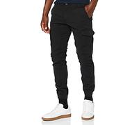Jack & Jones Pantalon Cargo fuselé pour Homme, Noir, 28W / 30L