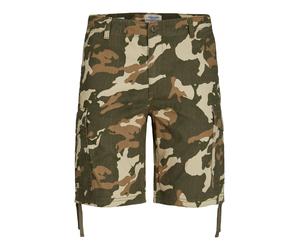 JACK & JONES Pantalon cargo 'Marley' beige / marron / vert, Taille 31-32