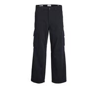 JACK & JONES Pantalon Cargo pour Homme - Coupe Large, Noir, 31W / 32L