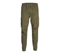 JACK & JONES Pantalon cargo pour homme Kane Noah Cuffed, vert olive, XS
