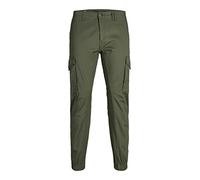 JACK & JONES Pantalon cargo slim fit pour homme, Olive 1, 33W / 30L