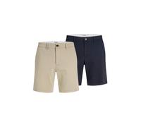 JACK & JONES Pantalon chino 'JPSTMARCO DYLAN' beige clair / bleu marine, Taille 34