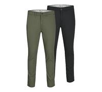 JACK & JONES Pantalon Chino Pack de 2 Pantalon Chino Slim Fit Black 34 34 Black (US) 34 / L34