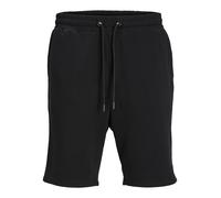 JACK & JONES Short en Molleton Bermuda Coupe Confortable Court avec Poches latérales, Couleurs:Noir, Taille:S