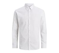 Jack & Jones Joe Plain Plus Size Long Sleeve Shirt Blanc 4XL / Regular Homme