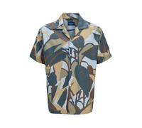 Jack & Jones Plus Chemise bleu cyan / chocolat / taupe, Taille 5XL