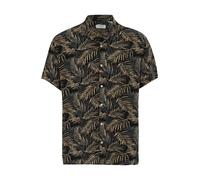 JACK&JONES PLUS Jjejeff Tropical AOP Resort Sn Pls T-Shirt Chemise à Manches Courtes, Noir, 4XL Hommes