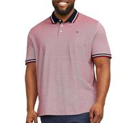 Jack & Jones Plus Homme Jjepaulos Polo Noos Ps T shirt, Rio Red/Détails :, 5XL Grande taille EU