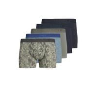 JACK&JONES PLUS Jaccameron Trunks Lot de 5 Boxers Caleçon Boxeur, Asphalte/Paquet : True Blue-Night Sky-Castor Gray-Noir, XXL/Grande Taille Homme